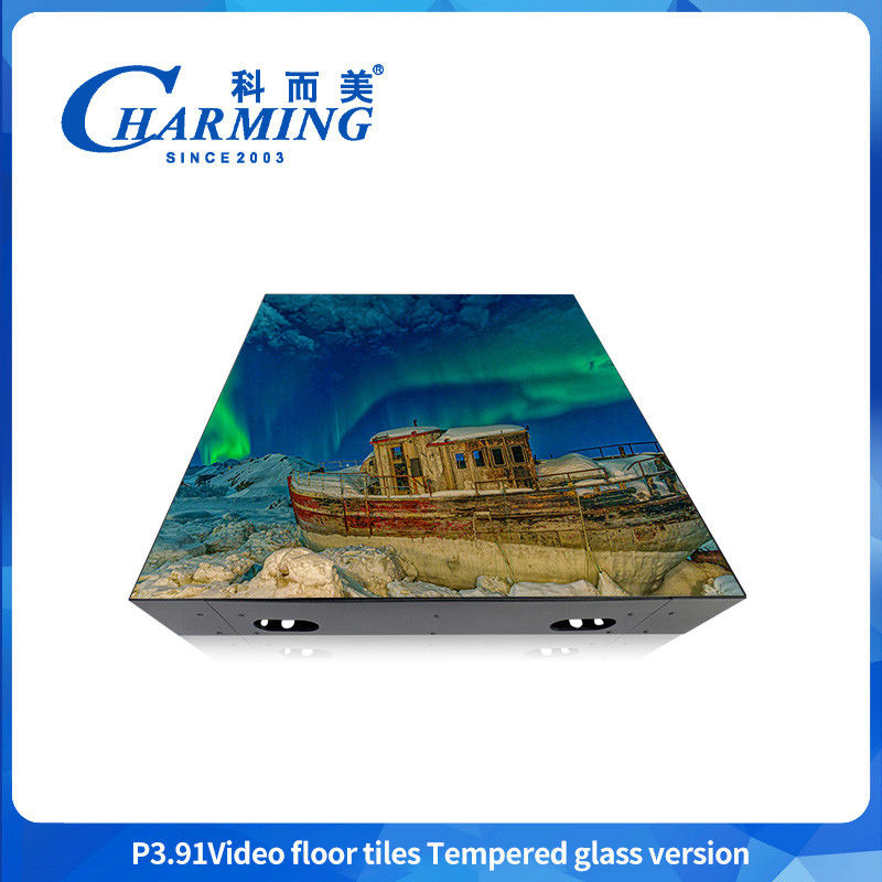 Personalização P3.91 Display de painel de vídeo SMD1921 Vidro interno e externo + Cobertura de Gob + Quadro de Ferro Sinais LED Piso de dança para aluguel