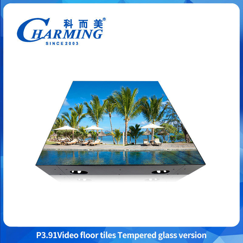 P3.91 GOB Process Led Dance Floor Waterproof Video Led Dance Floor 500mm Por 500mm para festas de casamento e banquetes