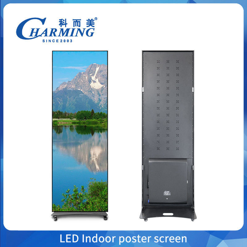 Full color led 640X1920mm P2 P1.86 P2.5 P3 Piso LED Standing Poster Wifi Usb Espelho Móvel Poster Display Panels