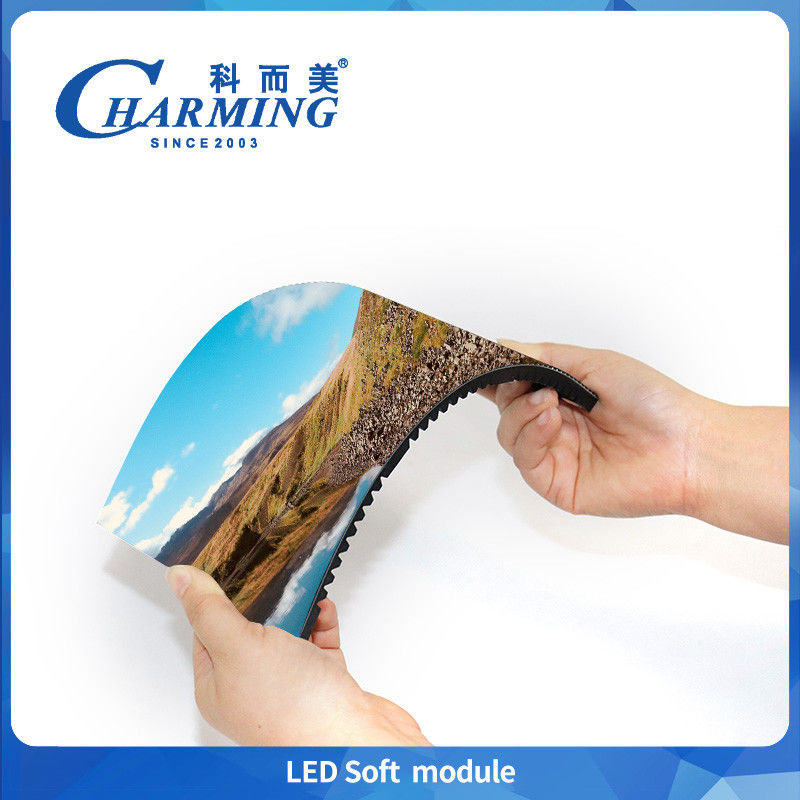 Full Color P1.86/P2/P2.5/P3.076 Modulo Soft Led Indoor 800hz Alto brilho para tela cilíndrica