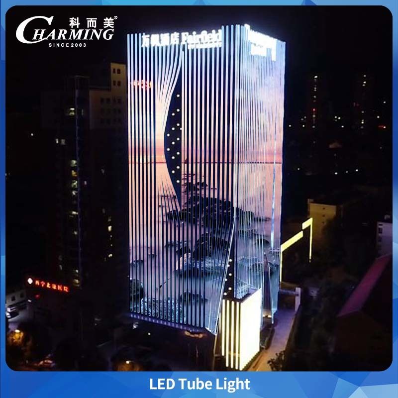 Luz de tubo LED RGBW de baixa potência U30 com controle DMX para projetos de iluminação externa