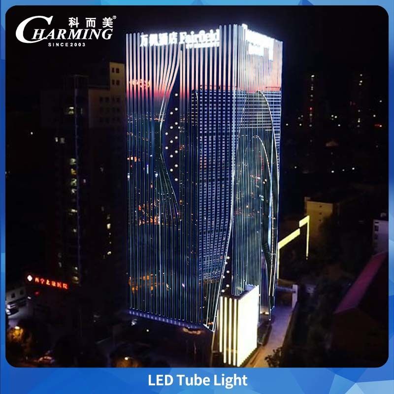Luz de tubo LED U40 com BIS e LAN SASO Design de linha oculta para edifícios externos