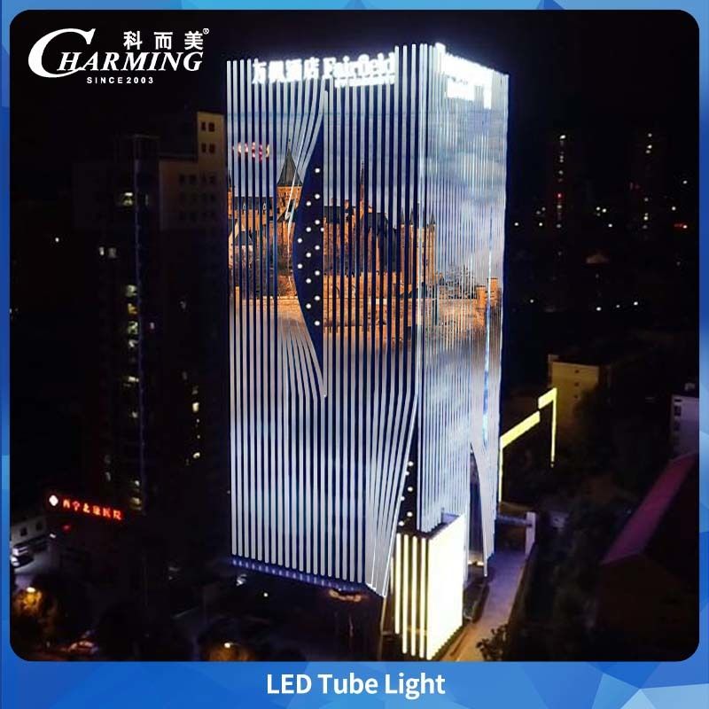 Tubo de Luz LED Exterior U38-500 5.5w 500*38*58MM SMD5050 Liga de Alumínio+PC Para Construção Externa