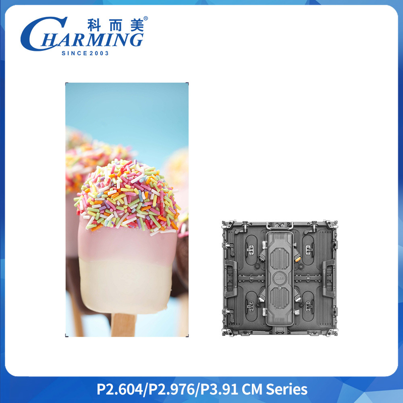 Gabinete de display LED para aluguel externo P2.6 IP65 500x500mm 6,4kg