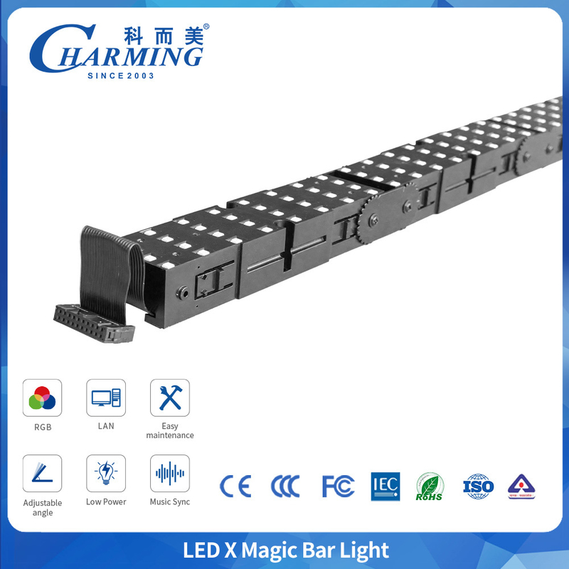 Luz de barra mágica LED colorida e impressionante, material de crusta de PC, ângulo de visão de 140°, longa vida útil