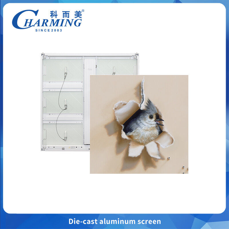 Display LED externo P6 Fino e leve para publicidade com cantos de emenda de canto de arco de dissipação de calor