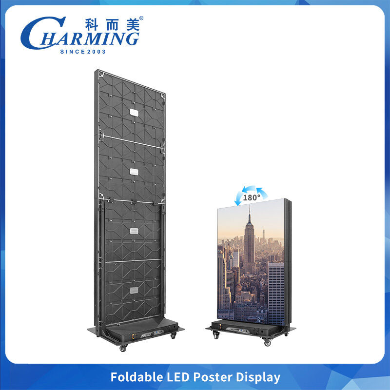 Display LED dobrável de poupança de espaço P1.86 P2 P2.5 25% Menos Display de volume de embalagem para o estágio de aluguel