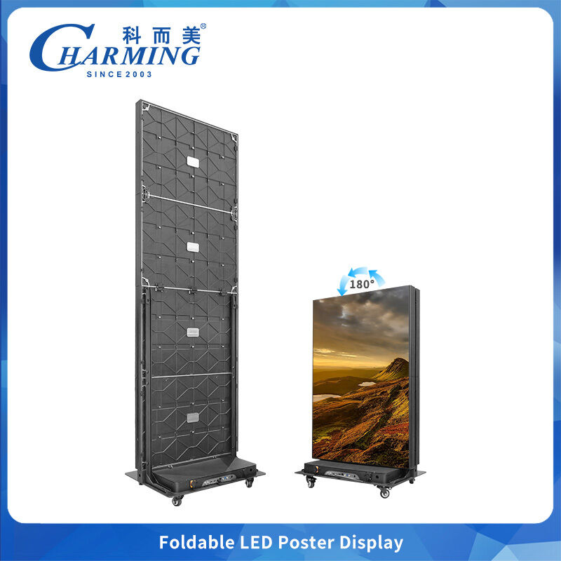 Gob Foldable Led Poster Screen Usar para Shopping Mall Loja Aeroporto Com Roda Contém Som Portátil