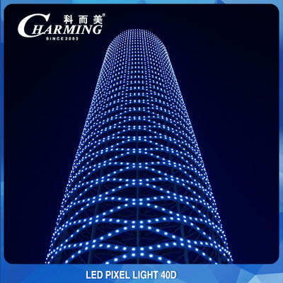 Luzes de pixel de LED para construção ao ar livre DC24V 40D controle SPI durável