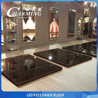 Aluguel de pista de dança de LED de vidro temperado P12.5 Material de ferro