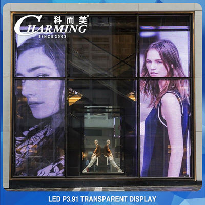 Parede de vídeo de LED transparente ultrafina à prova de choque 256 x 64 durável