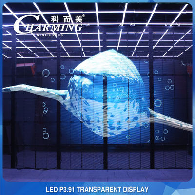 Tela de parede de vídeo LED transparente 230 W ao ar livre IP65 à prova d'água