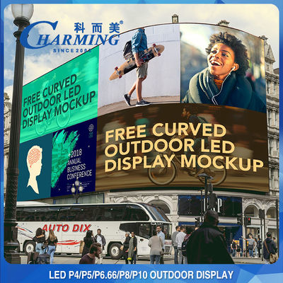 P5 tela de publicidade de LED sem costura externa montada em poste 320 x 160 mm