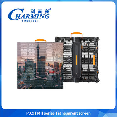 Ecrã transparente LED flexível P3.91MH série Ecrã transparente Ultra-fina Ecrã transparente impermeável