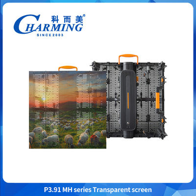 Display de tela LED transparente de alto brilho IP65 LED impermeável Parede de vídeo transparente