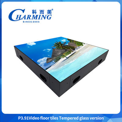 Alto brilho Vidro + Cob Cover + Quadro de Ferro LED Painel de Vídeo Pantalla Interativo 3.91MM Exterior Interior Vídeo Escenário Led Rgb Colorido Piso de Dança