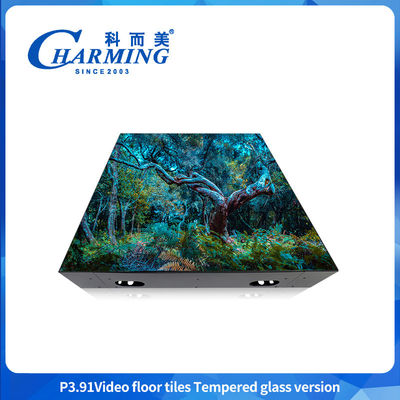 500*500mm Led Dance Floor In Wedding & Car Show 3840hz Vidro à prova d'água Espelho Led Video Floor Tile
