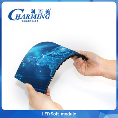 Charming P1.86/P2/P2.5/P3/P3.076/P4 Alta taxa de atualização Indoor LED Display Soft Magnetic Modules Suporte Escreens Espiral & Wave & Ribbon