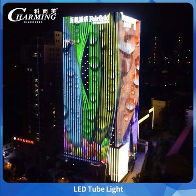 Luz de tubo LED RGB U38 DC24V Ângulo de visão 140° para projetos externos