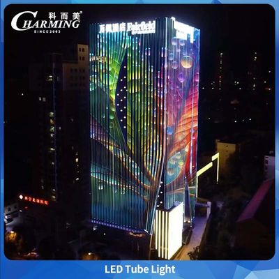 Luz de tubo de alumínio DC24V para elevação de edifícios à prova d'água para exteriores DMX SMD5050, com alta procura
