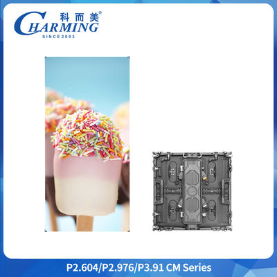 Gabinete de display LED para aluguel externo P2.6 IP65 500x500mm 6,4kg