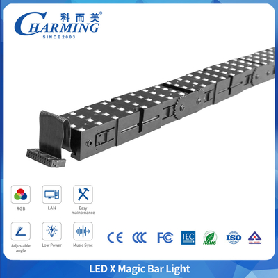 Luz de barra mágica LED colorida e impressionante, material de crusta de PC, ângulo de visão de 140°, longa vida útil