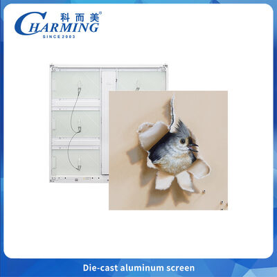 Display LED externo P6 Fino e leve para publicidade com cantos de emenda de canto de arco de dissipação de calor