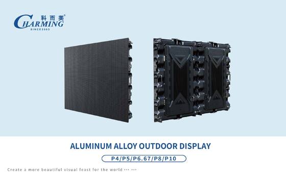 Tela de LED para vídeo externa à prova d'água em liga de alumínio Ip65 P4 Nível de cinza alto 7680hz